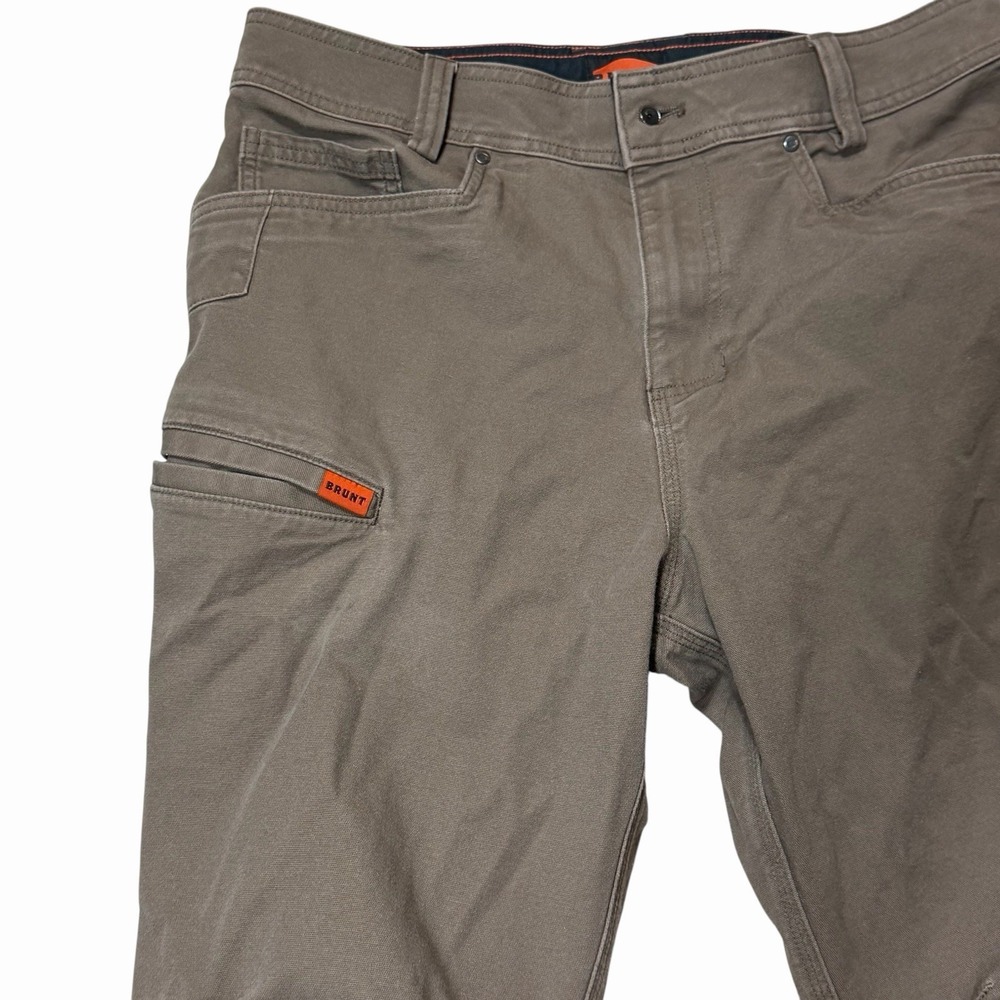 Brunt Pants Mens 32x32 (32x30) Brown Canvas Khakis Workwear Pockets Farm Work
